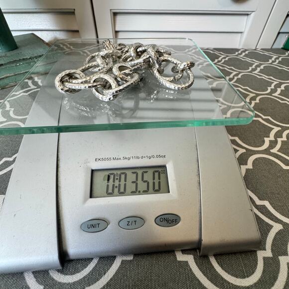 Necklace Silver Tone Chain Link Statement Piece Premier Designs Special Occasion - Picture 9 of 9